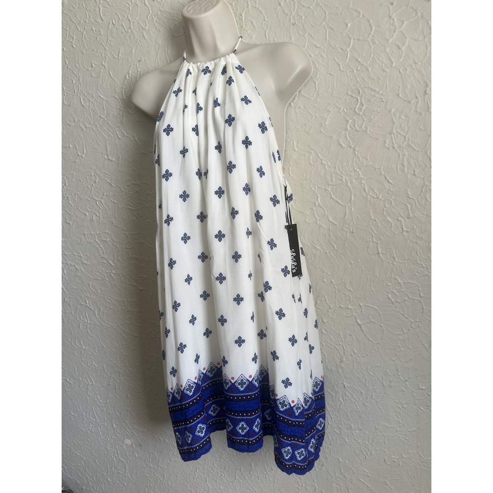 Lulus Costal Vacay Nautical Beachy Open Back Halter Style Dress Women's Size XL